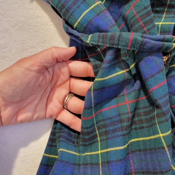 Teenie Weenie Tartan Plaid Hooded Button Tie Robe Dress Kate & Love 97 OS M/L - Picture 10 of 11